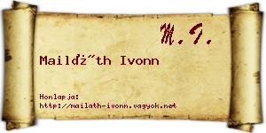 Mailáth Ivonn névjegykártya